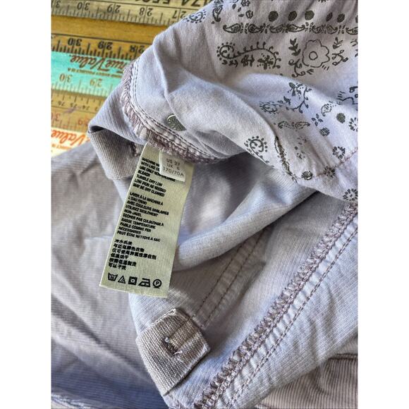 We The FREE People Pants 27 Lilac Corduroy Stretchy Skinny Pants Button Fly - Picture 12 of 15